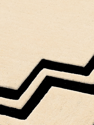 Miri Hand-tufted Wool Geometric Rug - Cream