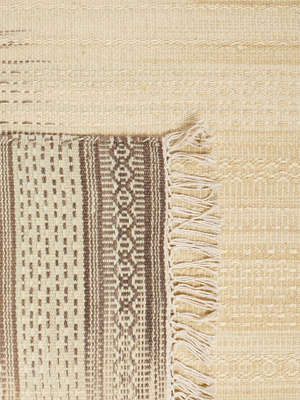 Anne Hand-woven Wool Kilim Rug - Beige