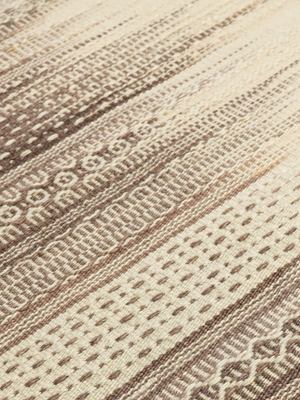 Anne Hand-woven Wool Kilim Rug - Beige