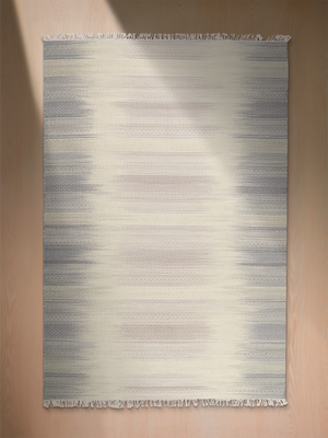 Jurgita Hand-woven Wool Kilim Rug - Grey