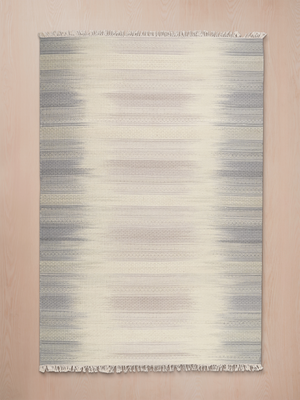 Jurgita Hand-woven Wool Kilim Rug - Grey