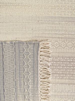 Jurgita Hand-woven Wool Kilim Rug - Grey
