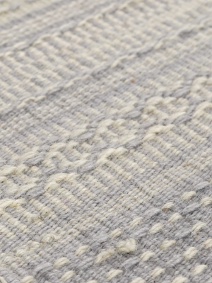 Jurgita Hand-woven Wool Kilim Rug - Grey