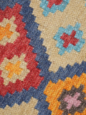 Mervyn Hand-woven Wool Kilim Rug - Beige