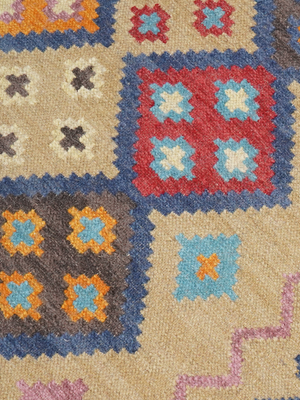 Mervyn Hand-woven Wool Kilim Rug - Beige