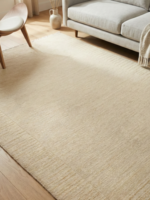 Kloe Soumak Weave Hand-woven Wool Rug - Ivory