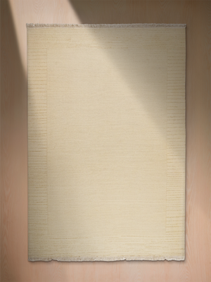 Kloe Soumak Weave Hand-woven Wool Rug - Ivory
