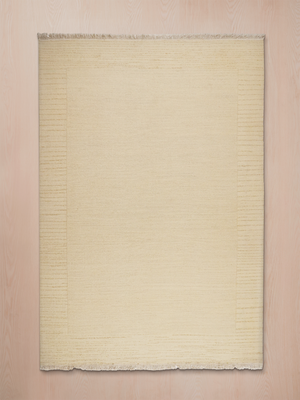 Kloe Soumak Weave Hand-woven Wool Rug - Ivory