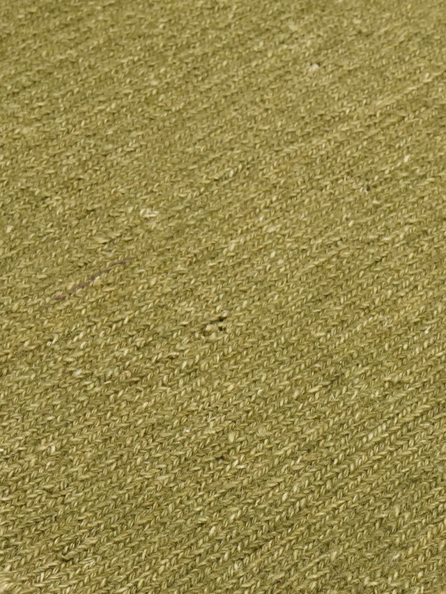 Dugald Soumak Weave Hand-woven Wool Rug - Olive Green