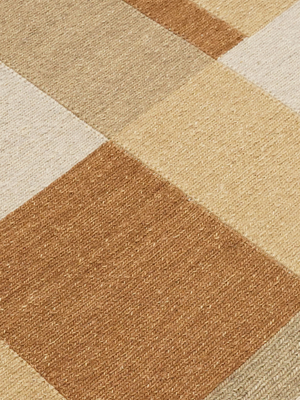 Gillian Soumak Weave Hand-woven Wool Geometric Rug - Beige
