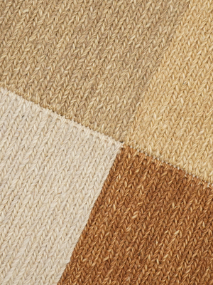 Gillian Soumak Weave Hand-woven Wool Geometric Rug - Beige
