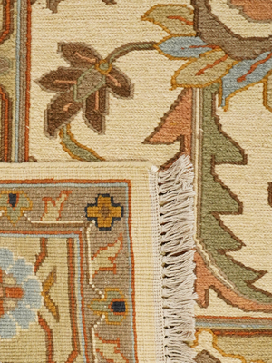 Fema Soumak Weave Hand-woven Wool Persian Rug - Off-White