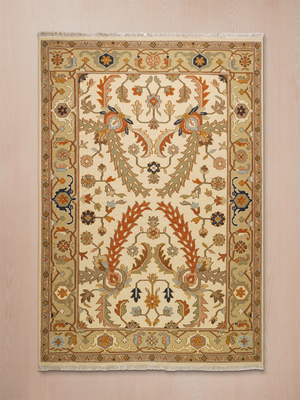 Fema Soumak Weave Hand-woven Wool Persian Rug - Off-White