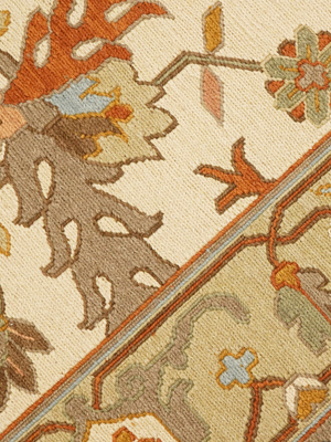 Fema Soumak Weave Hand-woven Wool Persian Rug - Off-White