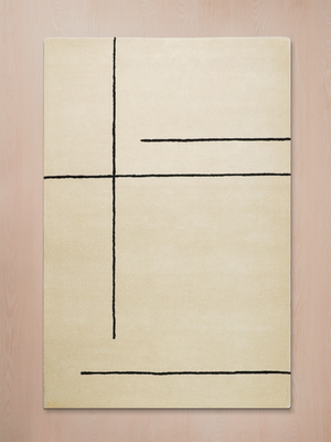 Russell Hand-tufted Wool Geometric Rug - Beige