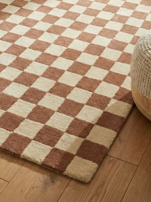 Sharon Hand-tufted Wool Geometric Rug - Brown