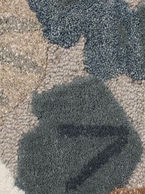 Aine Hand-tufted Wool Floral Rug - Rust