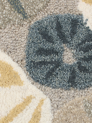 Aine Hand-tufted Wool Floral Rug - Rust