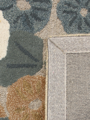 Aine Hand-tufted Wool Floral Rug - Rust