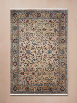 Ivaylo Hand-knotted Wool Persian Rug - Cream