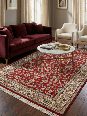 Jenny Hand-knotted Wool Persian Rug - Red