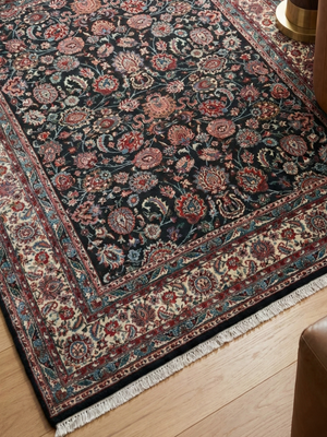 Rhianne Hand-knotted Wool Persian Rug - Blue