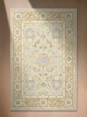 Callum Hand-tufted Wool Persian Rug - Blue