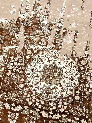 Becca Hand-knotted Bamboo Silk & Wool Persian Rug - Brown