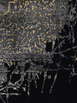 Nauheed Hand-knotted Bamboo Silk & Wool Persian Rug - Black