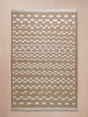 Syril Hand-woven Indoor-Outdoor Geometric Rug - Natural