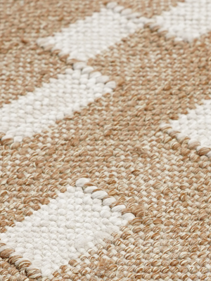 Syril Hand-woven Indoor-Outdoor Geometric Rug - Natural
