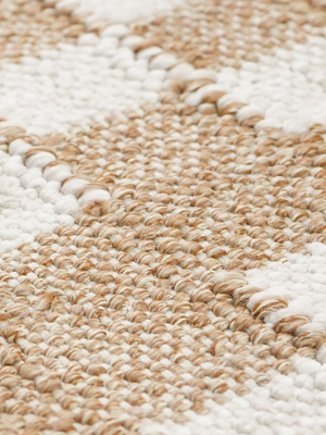 Syril Hand-woven Indoor-Outdoor Geometric Rug - Natural