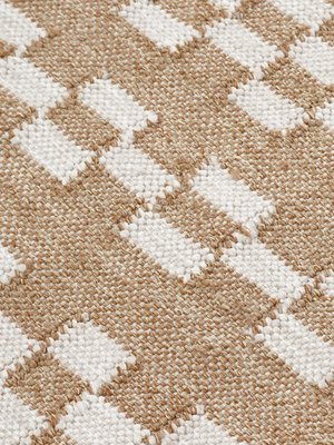 Syril Hand-woven Indoor-Outdoor Geometric Rug - Natural