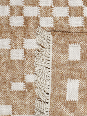 Syril Hand-woven Indoor-Outdoor Geometric Rug - Natural