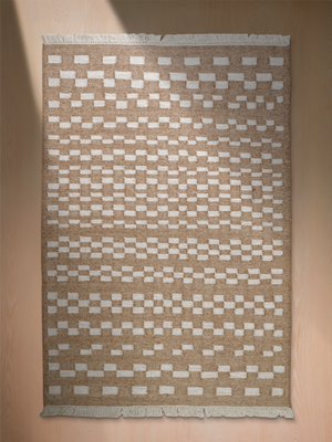 Syril Hand-woven Indoor-Outdoor Geometric Rug - Natural