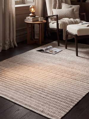 Joanne Hand-woven Indoor-Outdoor Striped Rug - Beige