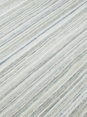 Janet Hand-woven Indoor-Outdoor Striped Rug - Green