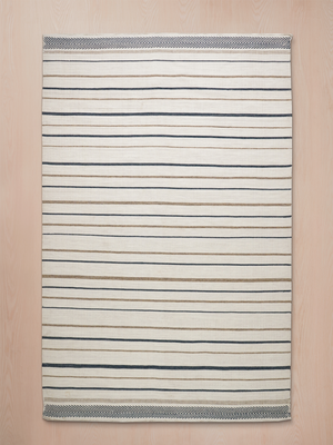 Rini Hand-woven Indoor-Outdoor Striped Rug - Ivory