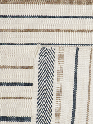 Rini Hand-woven Indoor-Outdoor Striped Rug - Ivory
