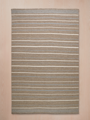 Duke Hand-woven Indoor-Outdoor Striped Rug - Brown