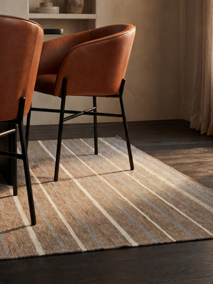 Duke Hand-woven Indoor-Outdoor Striped Rug - Brown