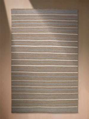 Duke Hand-woven Indoor-Outdoor Striped Rug - Brown