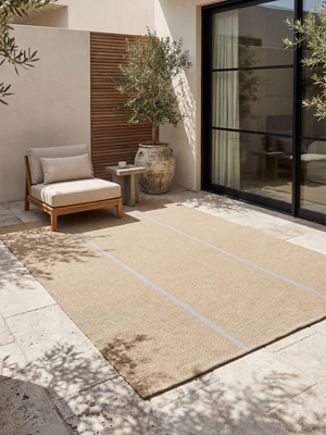 Hannah Hand-woven Indoor-Outdoor Striped Rug - Natural