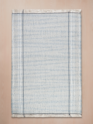 Camila Hand-woven Indoor-Outdoor Striped Rug - Blue