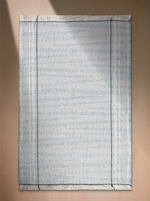 Camila Hand-woven Indoor-Outdoor Striped Rug - Blue
