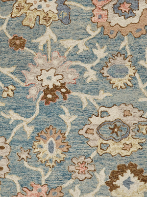 Tahmina Hand-tufted Wool Persian Rug - Blue