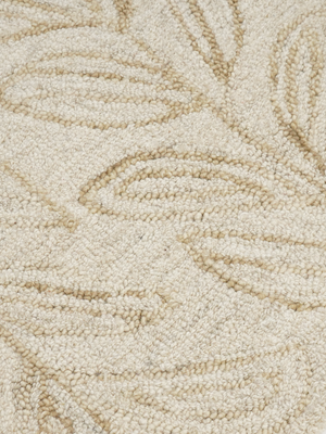 Yoan Hand-tufted Wool Floral Rug - Beige
