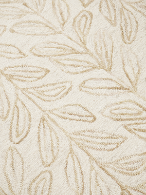 Yoan Hand-tufted Wool Floral Rug - Beige