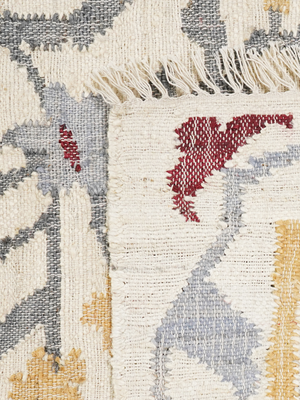 Ricos Hand-woven Jute Floral Rug - Ivory