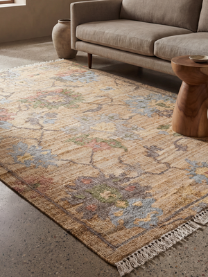 Shimae Hand-woven Jute Persian Rug - Brown